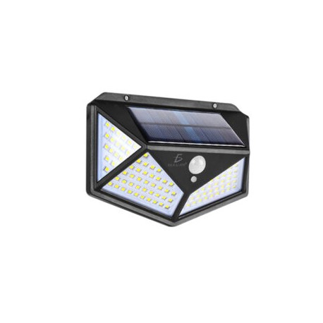 Lampara Solar 100 Led Exterior De Pared Sensor Movimiento Elegate