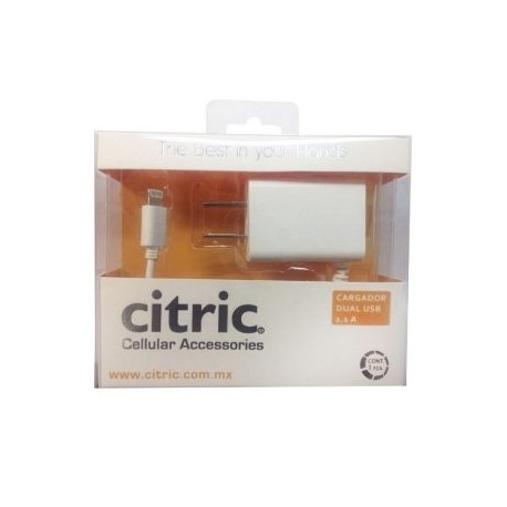 Cargador Dual Citric Lightning compatible con iPhone 6