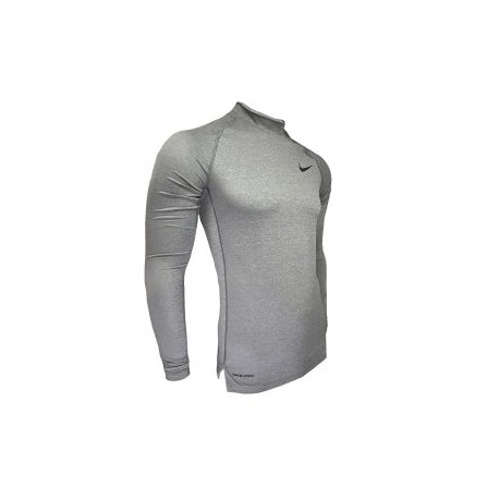 Playera Nike Caballero Np Top Ls Tight Mock Gris BV5592085