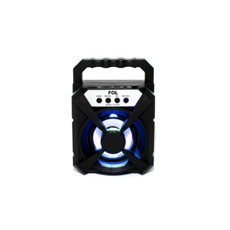 Bocina Bluetooth Portatil Fol 3 Pulgadas FM Usb Luz Led
