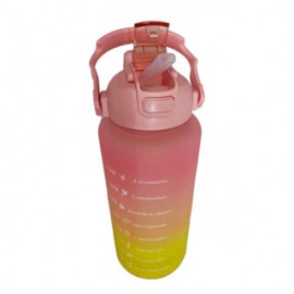 Botella de Agua Deportiva Motivacional 3 en 1 2L bicolor