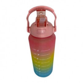 Botella de Agua Deportiva Motivacional 3 en 1 2L tricolor