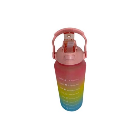 Botella de Agua Deportiva Motivacional 3 en 1 2L tricolor