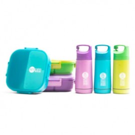 Tupper Lunch Box Godinez con botella de agua y cuchara ZE0867