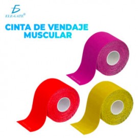 Cinta Elegate Kinesiológica Vendaje Neuromuscular Tape 5mx5cm 1pz