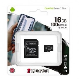 Tarjeta de Memoria Kingston Micro SD HC/SD XC Canvas Select Plus 100R/85R Clase 10 UHS-L