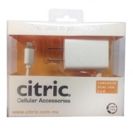 Cargador Dual Citric Lightning compatible con iPhone 6