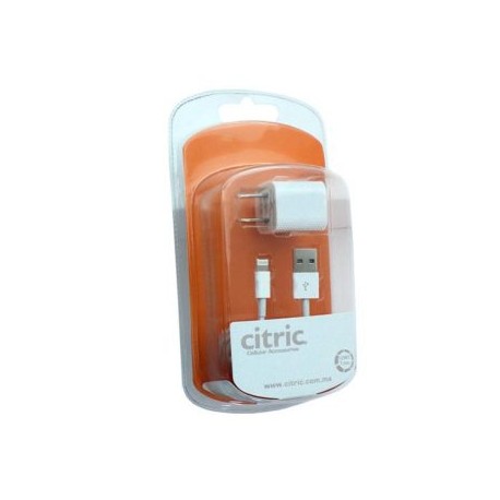 Cubo Cargador con cable Citric 1A en Blister