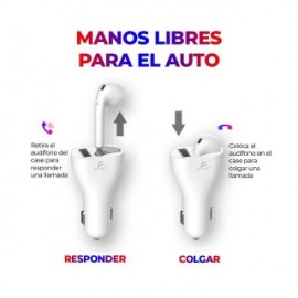 Transmisor FM Bluetooth con Auricular Manos Libres