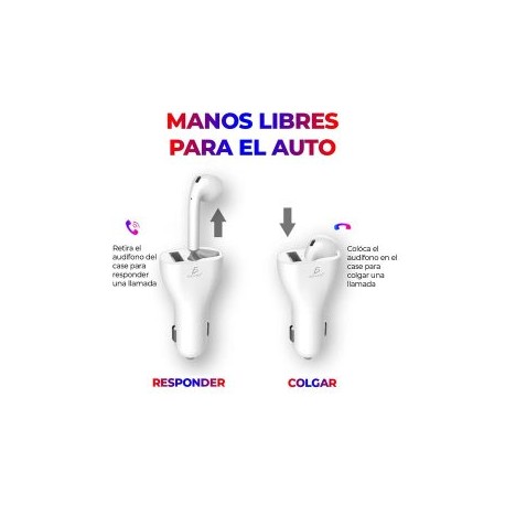 Transmisor FM Bluetooth con Auricular Manos Libres