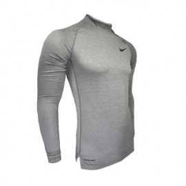 Playera Nike Caballero Np Top Ls Tight Mock Gris BV5592085