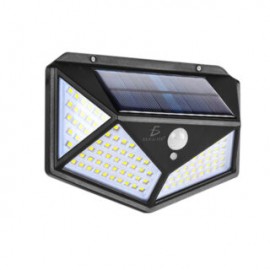 Lampara Solar 100 Led Exterior De Pared Sensor Movimiento Elegate